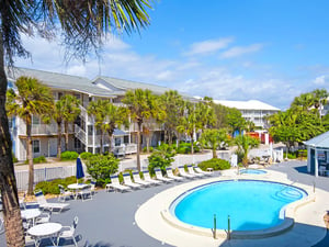 Balcony view  of pool area