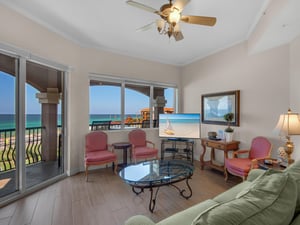 Living Room with Seating for 6 and Gulf Views