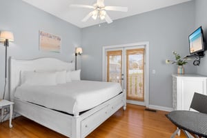 Guest bedroom 4 in the carriage house on 2nd Floor with Balcony Access