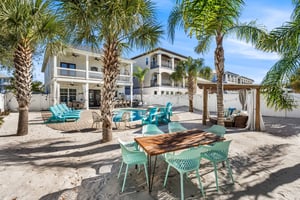 Large Back Yard with a Beachy Feel