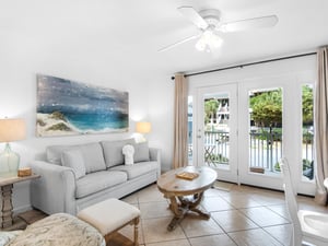 Living area with patio access