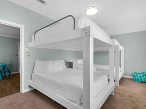 2nd Floor Bunkroom with Custom Built Bunk Beds