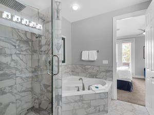 Primary Bathroom with Soaking Tub and WalkIn Shower