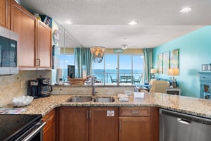 Kitchen with Gulf View