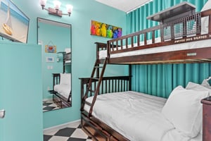 Side Tables and Reading Lights on the Bunks for Comfort