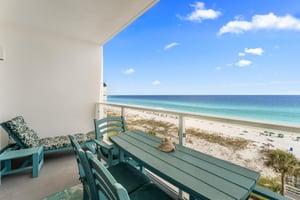 Private Balcony with Table and Lounger