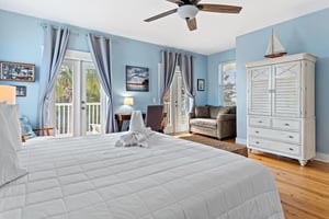 Primary bedroom with twin sleeper chair   2nd floor