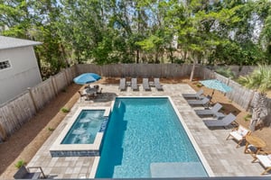 Pool Area with Plenty of Lounger Chairs