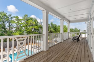 Balcony with Pool View