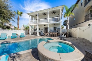 Large Back Yard with Private Pool and Spill Over Spa