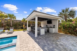 Outdoor Cabana with Kitchen and Bar