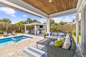 Covered Deck with Lounging and Dining