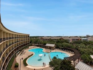 Balcony View of Pool Area