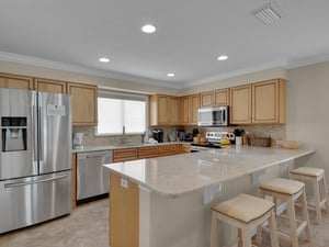 Kitchen with Additional Seating at Breakfast Bar