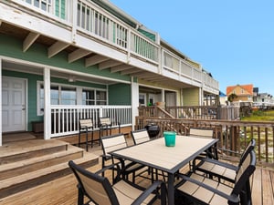 Enjoy meals outside with a beach view