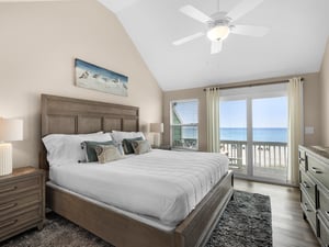 2nd floor Primary bedroom with beautiful Gulf view