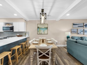 Dining area with additional breakfast bar seating