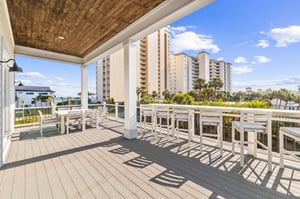 Covered Balcony Ovelooking Backyard Pool Area 2nd Floor