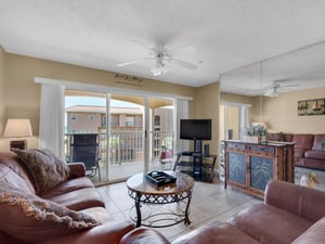 Living Area with Flat Screen TV