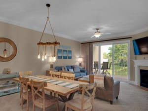 Dining area and living area