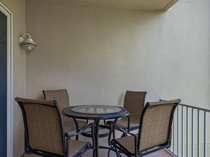 Balcony with perfect area to have morning coffee or evening meals