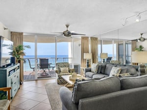 Living Area with Private Balcony