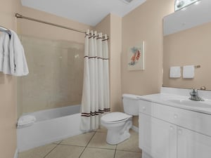 Primary Bathroom with Walk In Shower and Tub Shower Combo