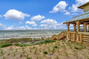 Public beach access directly across the street