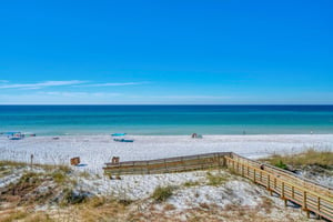 Beach access with stairs and ramp