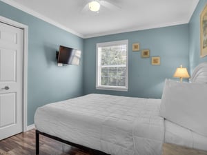 2nd floor guest bedroom with Flat Screen TV