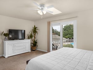 Primary Bedroom on 2nd Floor with King Bed and Flat Screen TV