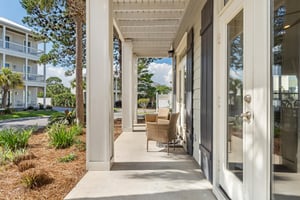 Front porch perfect for enjoying morning coffee