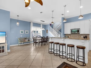 Dining area and kitchen