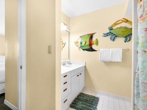 Guest Bathroom with Adjoining Door to Guest Bedroom