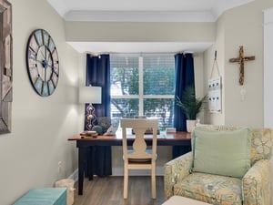 Seating and Desk in Primary Bedroom