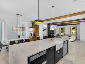 Kitchen Dining Area with Wine and Coffee Bar