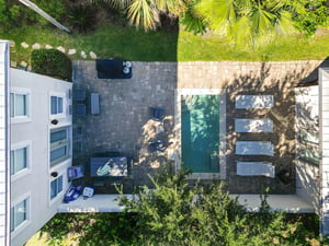 Private Pool in between Main House and Carriage House