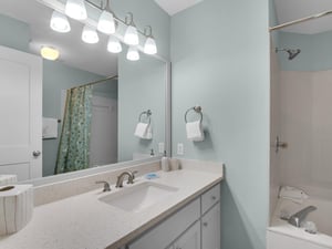 Primary Bathroom with Tub and Shower Combo