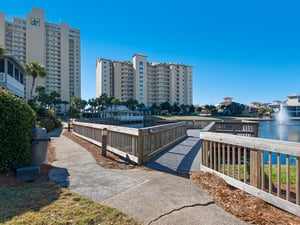 Hidden Dunes Villa Walkway with Dock