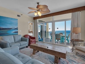 Living Area with Private Balcony