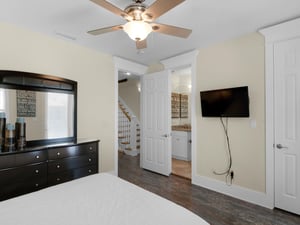 2nd floor guest bedroom with shared bath