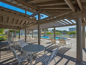 Shaded area at north complex pool