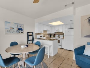 Dining area and kitchen