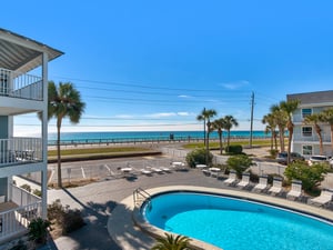 Gulf and pool view