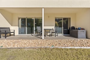 Large Patio with Seating with Access from Primary Bedroom and Living Room