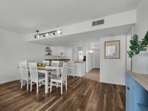 Dining area and kitchen