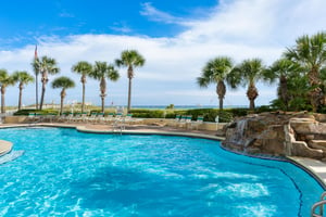 Large Gulf Front Pool with Rock Water Feature