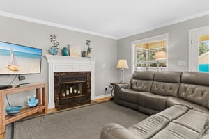 Living Room at Back of House Looking out Toward Pool