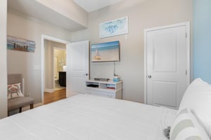 Guest Bedroom 1 with Queen Bed and Flat Screen TV