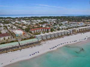 Beach access via aerial view